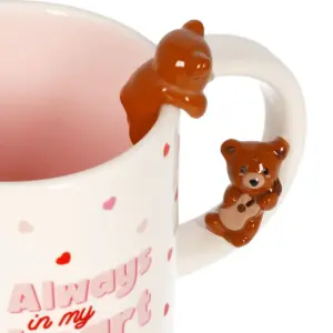 Tasse aus Steinzeug "Too cute to handle" (Teddy) – Bild 5