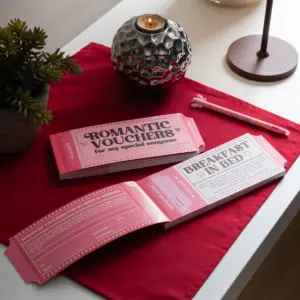 Gutschein Block mit 24 Blatt zum Valentinstag