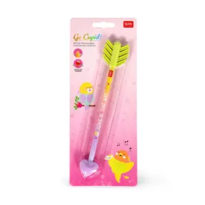 Stift mit 2 Radiergummis mit Duft "Go Cupid!" – Bild 4