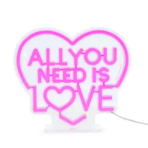 Neoneffekt LED Schild "It's a Sign" (All You Need Is Love) – Bild 2