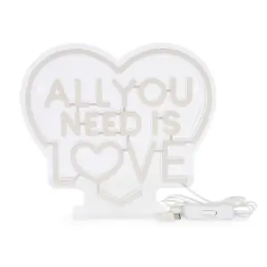 Neoneffekt LED Schild "It's a Sign" (All You Need Is Love) – Bild 4