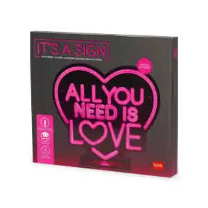 Neoneffekt LED Schild "It's a Sign" (All You Need Is Love) – Bild 3