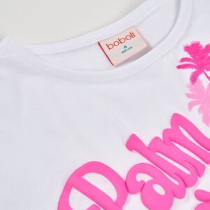 T-Shirt mit kurzen Ärmeln (weiss) von Boboli – Bild 4