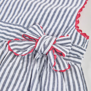 Popelin Kleid (gestreift) von Boboli – Ansicht 5