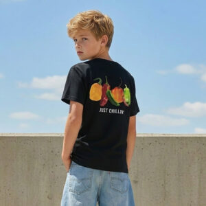 T-Shirt Short Sleeves LEON-B-02-M (Black) – Bild 3