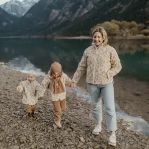 Mini-Me Leopard Print Teddy Jacke für Frauen – Ansicht 3