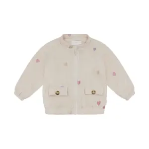Musselin Jacke mit Herz Stickerei