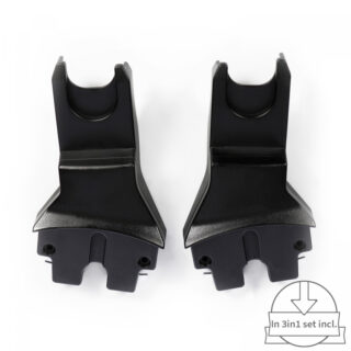 Pair of black plastic mounting brackets with curved inner grips, part of a 3-in-1 set in the bottom-right watermark.