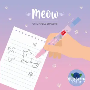 Stapelbare Radiergummis Meow – Ansicht 2