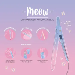 Zirkel mit automatischer Mine "Meow" – Ansicht 2