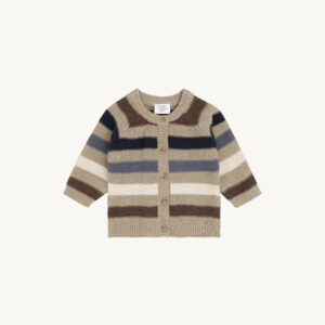 HCCall Stripe Cardigan (Biscuit)
