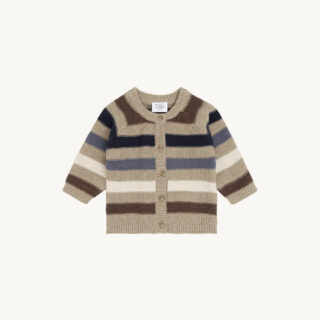HCCall Stripe Cardigan (Biscuit)