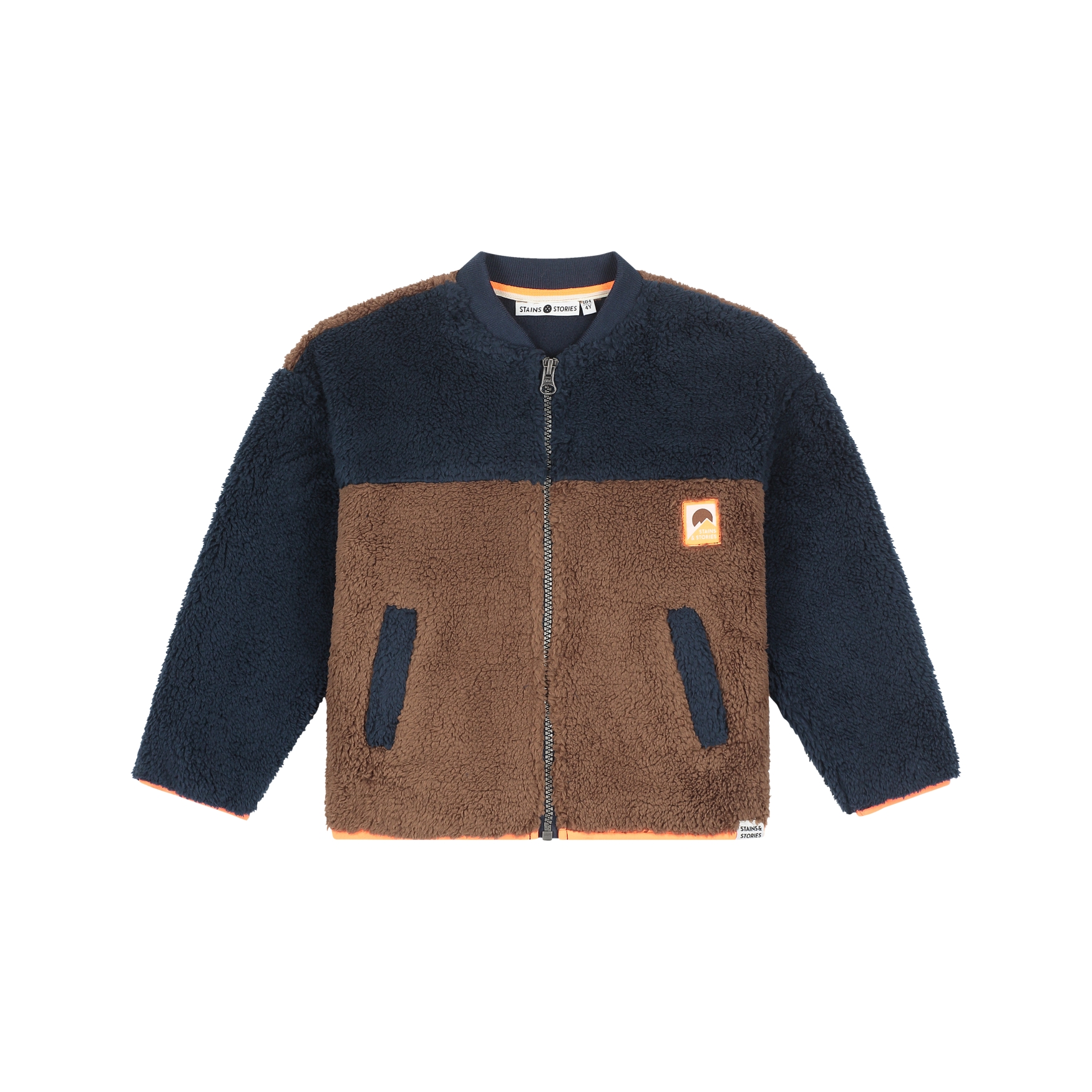SSA26607497-4015-1026-15 Teddy Cardigan (Indigo) von Stains & Stories