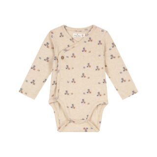 Langarm-Strampler (Beige melange) von A Tiny Story