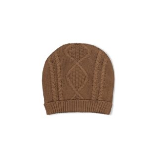 Gestrickte Mütze mit Zopfmuster The Knits (Braun)