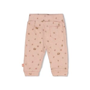 Gerippte Hose pointelle AOP Fall in Love (Rosa Melange) – Ansicht 2