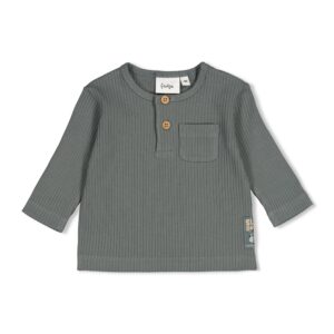 Geripptes Longsleeve Beep Beep (Seegrün)
