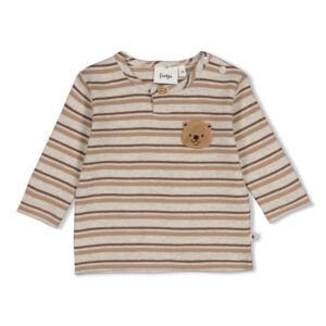 Geripptes Longsleeve Tiny Timber Tales (Grau Melange)
