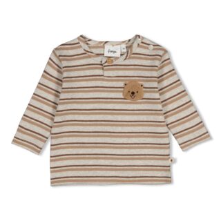 Geripptes Longsleeve Tiny Timber Tales (Grau Melange)