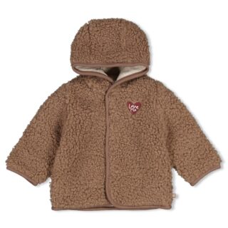 Bouclé Wendejacke mit Kapuze My Little Love (Taupe)