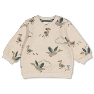 Sweater AOP Wiggle and Waddle (Natur Melange)