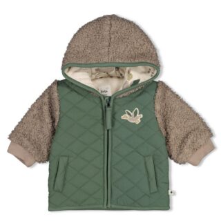 Bouclé Jacke mit Kapuze Wiggle and Waddle (Grün)