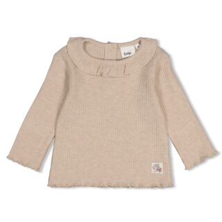 Geripptes Longsleeve Dress to Impress (Taupe Melange)