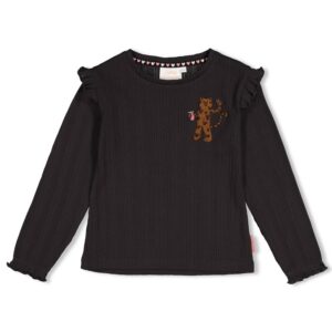 Ajour geripptes Longsleeve City Chic (Anthrazit)