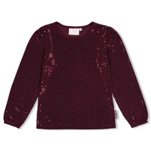 Longsleeve Pailetten Daily Princess (Bordeaux)