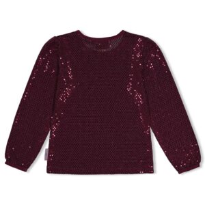 Longsleeve Pailetten Daily Princess (Bordeaux) – Ansicht 2