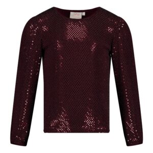 Longsleeve Pailetten Daily Princess (Bordeaux) – Ansicht 4