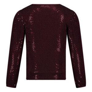 Longsleeve Pailetten Daily Princess (Bordeaux) – Ansicht 3