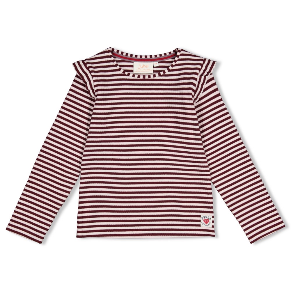W26J3_91600499_130_1 Geripptes Longsleeve Ringel Daily Princess (Bordeaux)