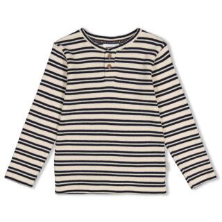 Geripptes Longsleeve Ringel Rock the Earth (Natur)