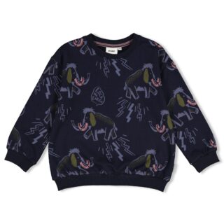 Sweater AOP relaxed fit Rock the Earth (d.Blau)
