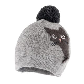 Mütze, Katze, Pompon (mittelgraumeliert) von Maximo