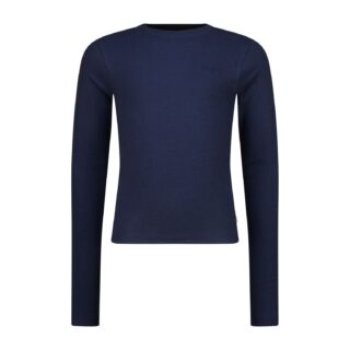 T-Shirt Icon rib longsleeve, Dark Blue von Vingino