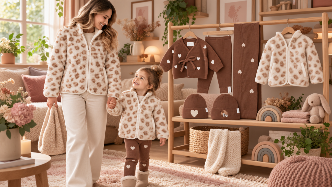 Neu bei leevje: Mini-Me Look mit Leopard Print Teddy Jacke