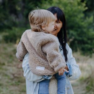Merinowoll Teddy Jacke | Essential Taupe – Ansicht 2