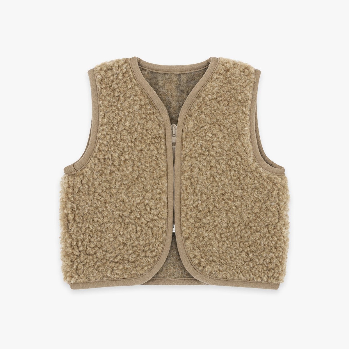Merinowolle Weste für Babys | Essential Taupe Merinowolle Weste für Babys | Essential Taupe