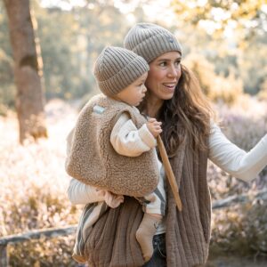 Merinowolle Weste für Babys | Essential Taupe – Ansicht 3