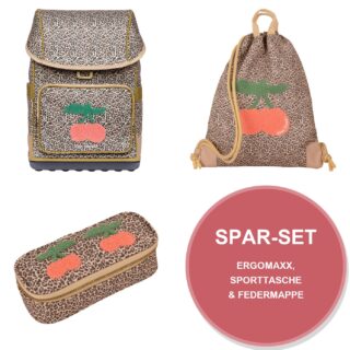 Spar Set Leopard Cherry mit Ergomaxx, City Bag & Mäppchen