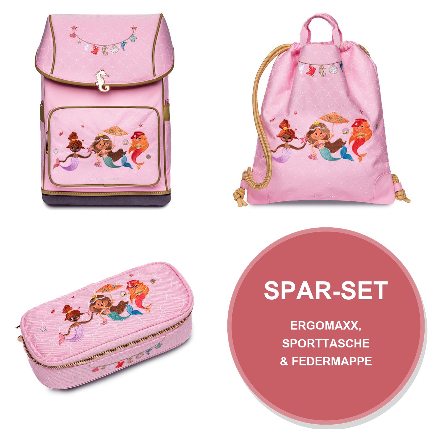 Spar Set Mermaids mit Ergomaxx, City Bag & Mäppchen Spar Set Mermaids mit Ergomaxx, City Bag & Mäppchen