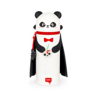 2-in-1 Mäppchen aus Silikon Kawaii, Panda "Bam-Boo" (Halloween)