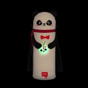 2-in-1 Mäppchen aus Silikon Kawaii, Panda "Bam-Boo" (Halloween) – Ansicht 2