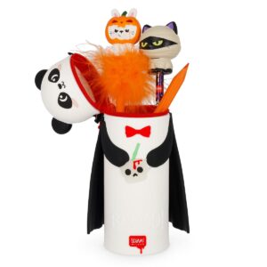 2-in-1 Mäppchen aus Silikon Kawaii, Panda "Bam-Boo" (Halloween) – Ansicht 3