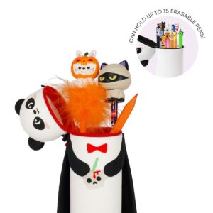 2-in-1 Mäppchen aus Silikon Kawaii, Panda "Bam-Boo" (Halloween) – Ansicht 4