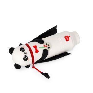 2-in-1 Mäppchen aus Silikon Kawaii, Panda "Bam-Boo" (Halloween) – Ansicht 5