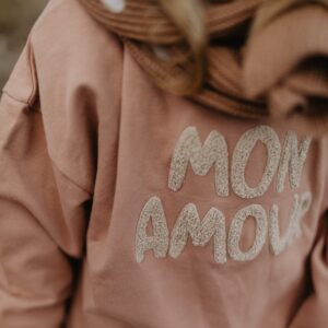 Unisex Oversized Hoodie „mon amour" von leevje – Ansicht 4