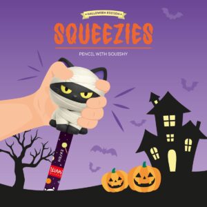 Anti-Stress-Bleistift Squeezies, Mummy Cat (Halloween) – Ansicht 2